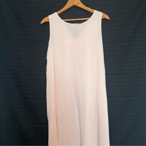 Vintage Vanity Fair Nylon Light Pink Sleeveless Nightgown Peignoir Womens size M - Picture 8 of 8